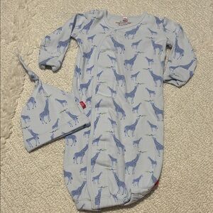 Magnetic Me Blue Giraffe Print Kids Pajamas